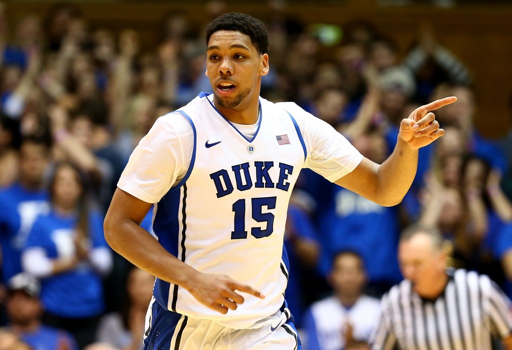 Jahlil Okafor: pivô de Duke tem impressionado na NCAA (Foto: Getty Images)
