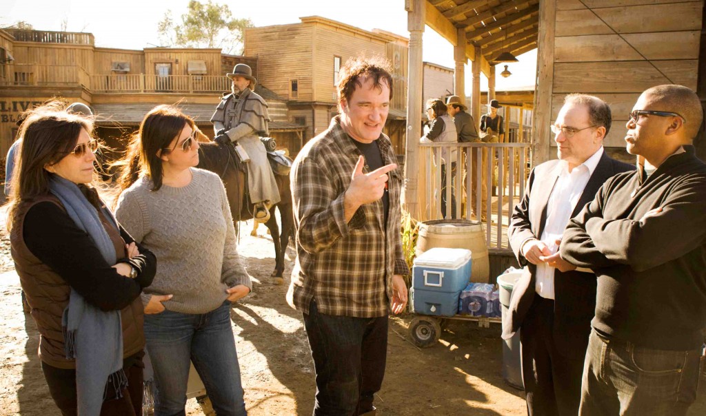 Quentin Tarantino no set de "Django Livre": o mesmo, mas amplificado (Foto: divulgação)