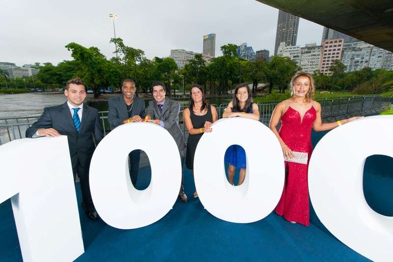 Atletas paraolímpicos comemoram os 1000 dias para os Jogos de 2016: Alan Fonteles, Odair dos Santos, Daniel Dias, Susana Schnarndorf, Verônica Hipólito e Terezinha Guilhermina