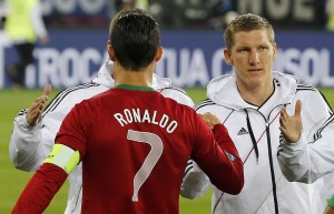 Schweinsteiger e Cristiano Ronaldo