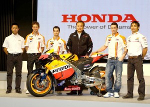 Apresentação da equipe de fábrica da Honda