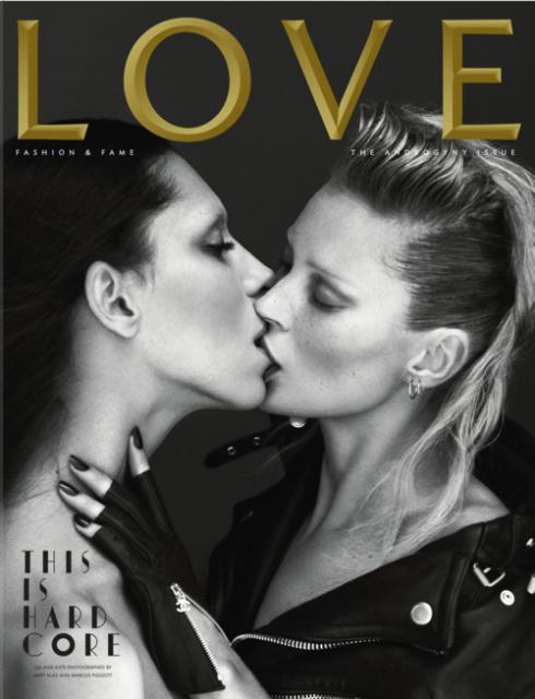 Lea T & Kate Moss para love Magazine