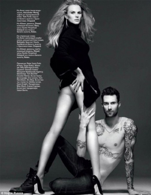 Adam Levine feat. Vogue Russia Novembro 2011