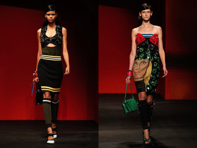 Mariana Santana and Daiane Conterato at Prada SS2014 Milan