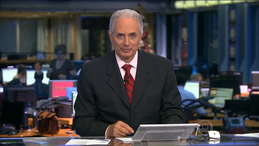 William Waack e seu "Jornal da Globo" amargam instabilidade na audiência (Reprodução)