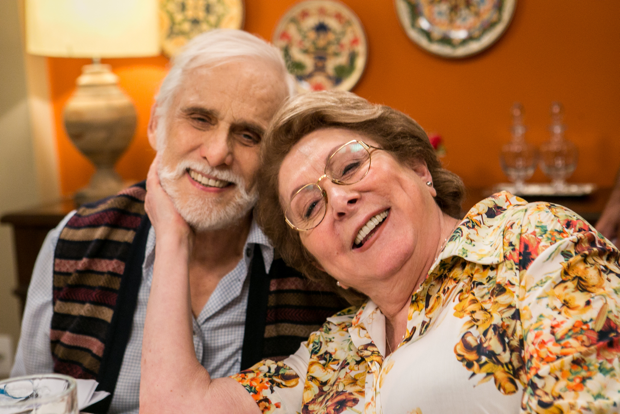 Geppina ( Aracy Balabanian) e Gaetano ( Francisco Cuoco) em "Sol Nascente
