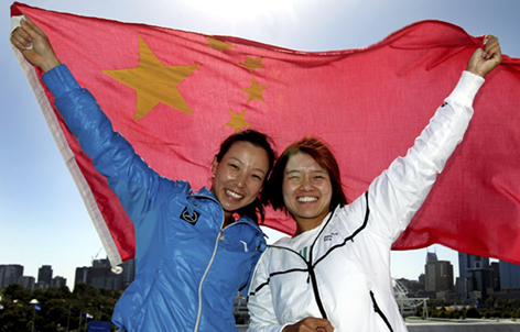 As chinesas Zheng Zie e Li Na