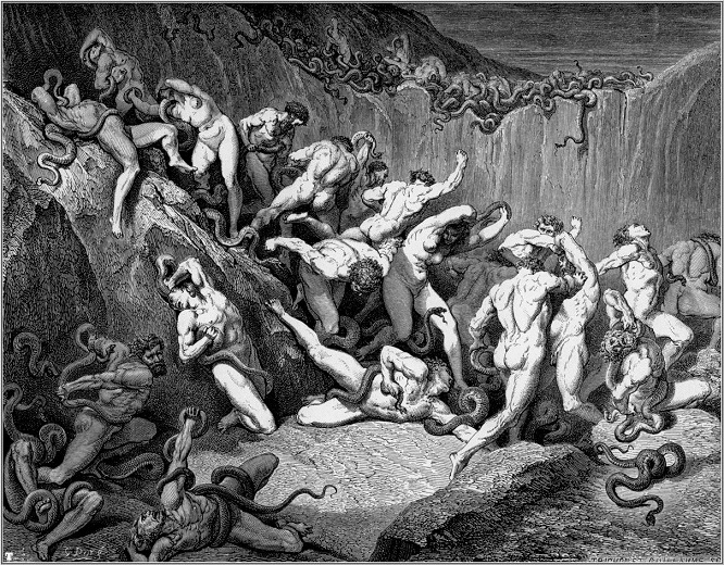 O Inferno, segundo Gustave Doré para a obra de Dante: para torturadores e torturados, o inferno eram o porões