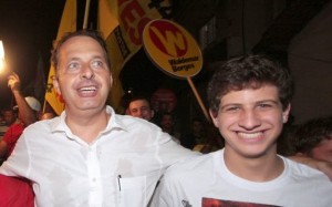 Eduardo Campos e o filho João (Foto: Reprodução)