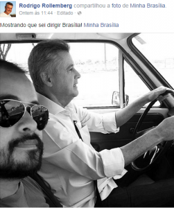 Publicação do candidato ao governo do Distrito Federal Rodrigo Rollemberg (PSB). Foto: Reprodução/ Facebook.